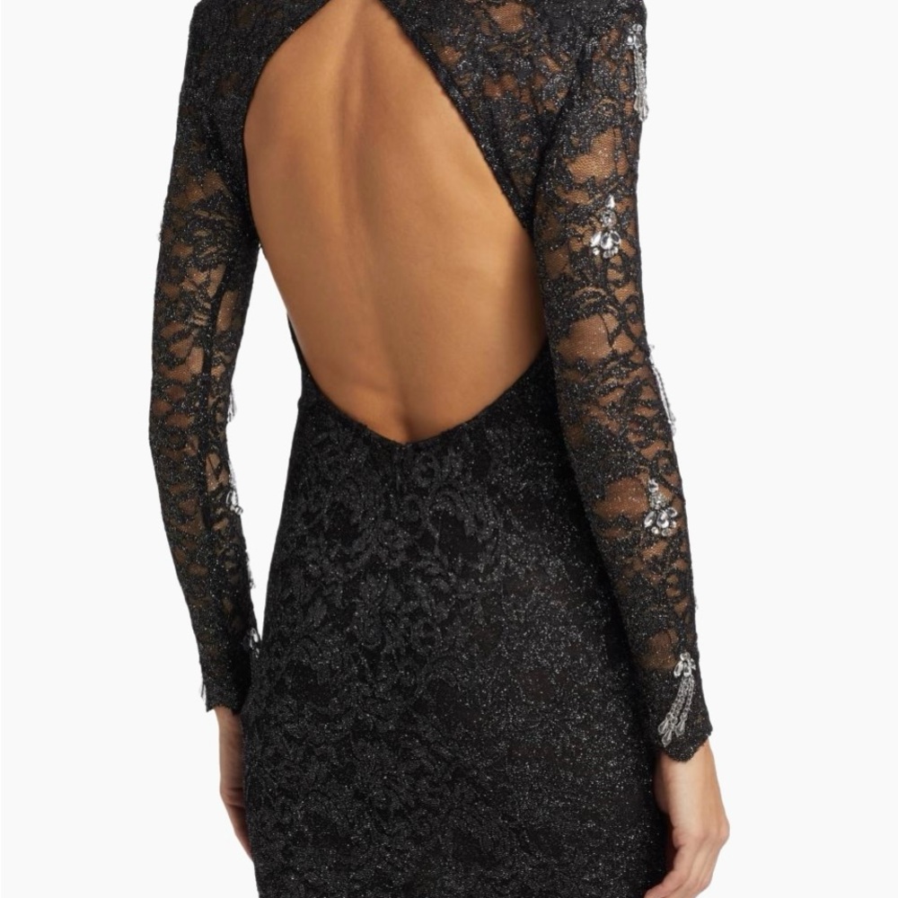 PatBO
Metallic Lace Hand-Beaded Minidress. Size 10. NWT - Picture 4 of 5